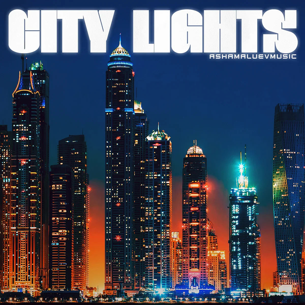 Cover track 'City Lights' by AShamaluevMusic. This background music is available for licensing and can be used in various creative projects.