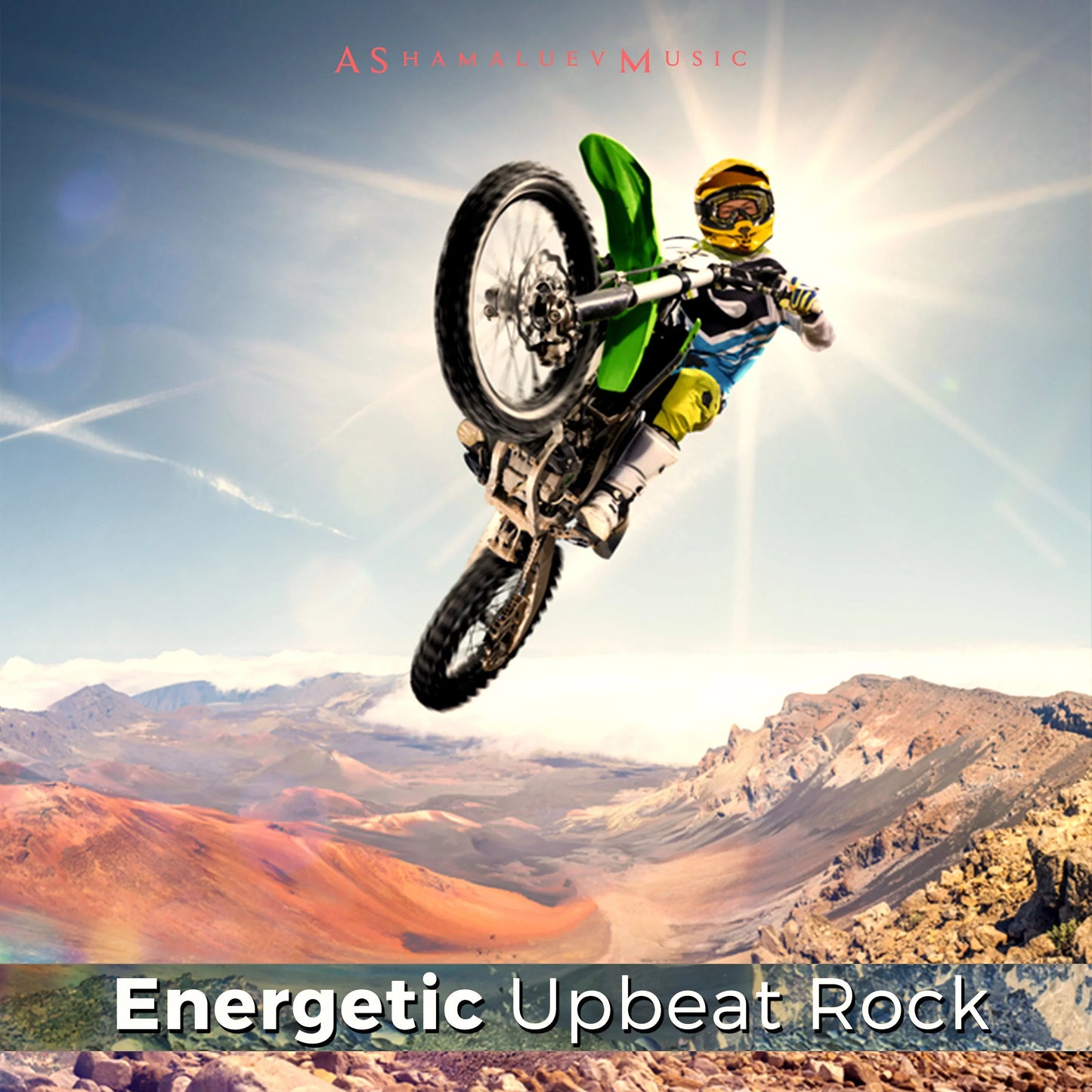Cover track 'Energetic Upbeat Rock' by AShamaluevMusic. This background music is available for licensing and can be used in various creative projects.