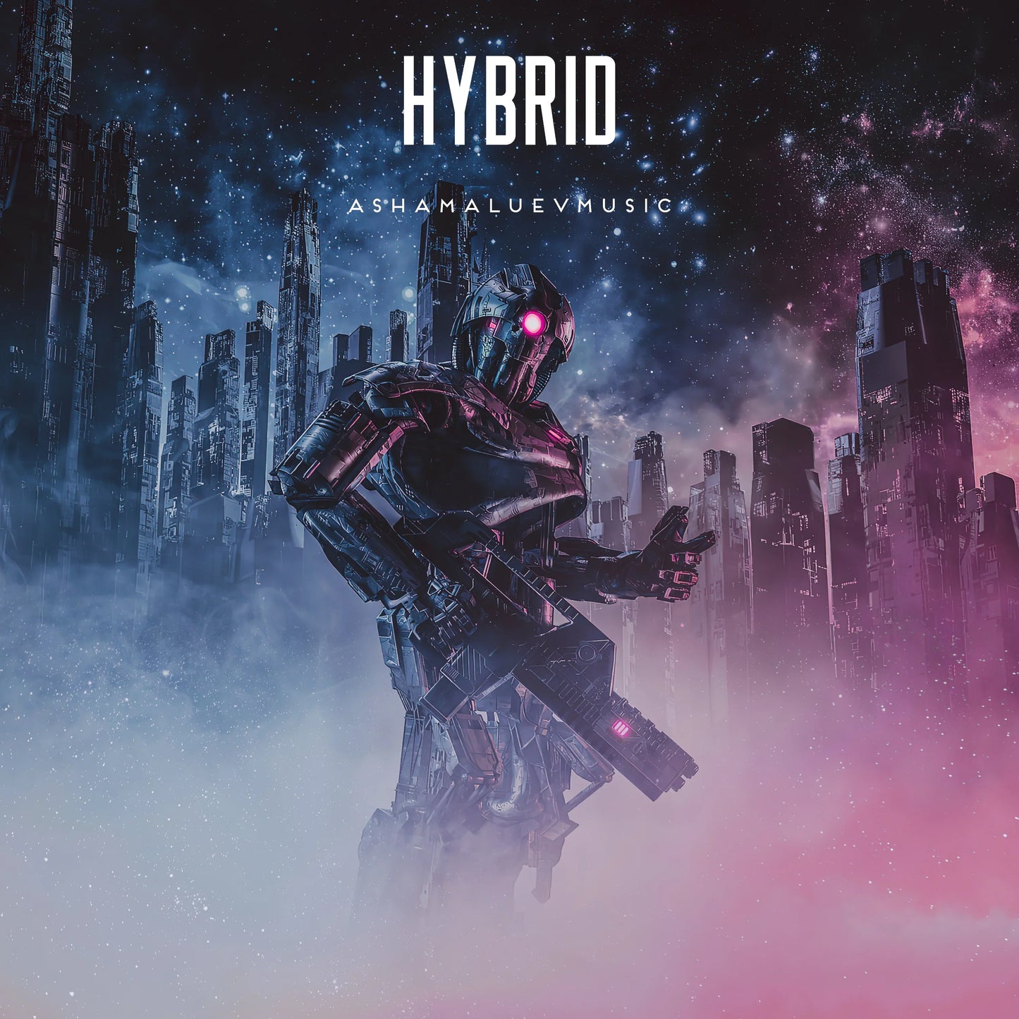 Cover track 'Hybrid' by AShamaluevMusic. This background music is available for licensing and can be used in various creative projects.