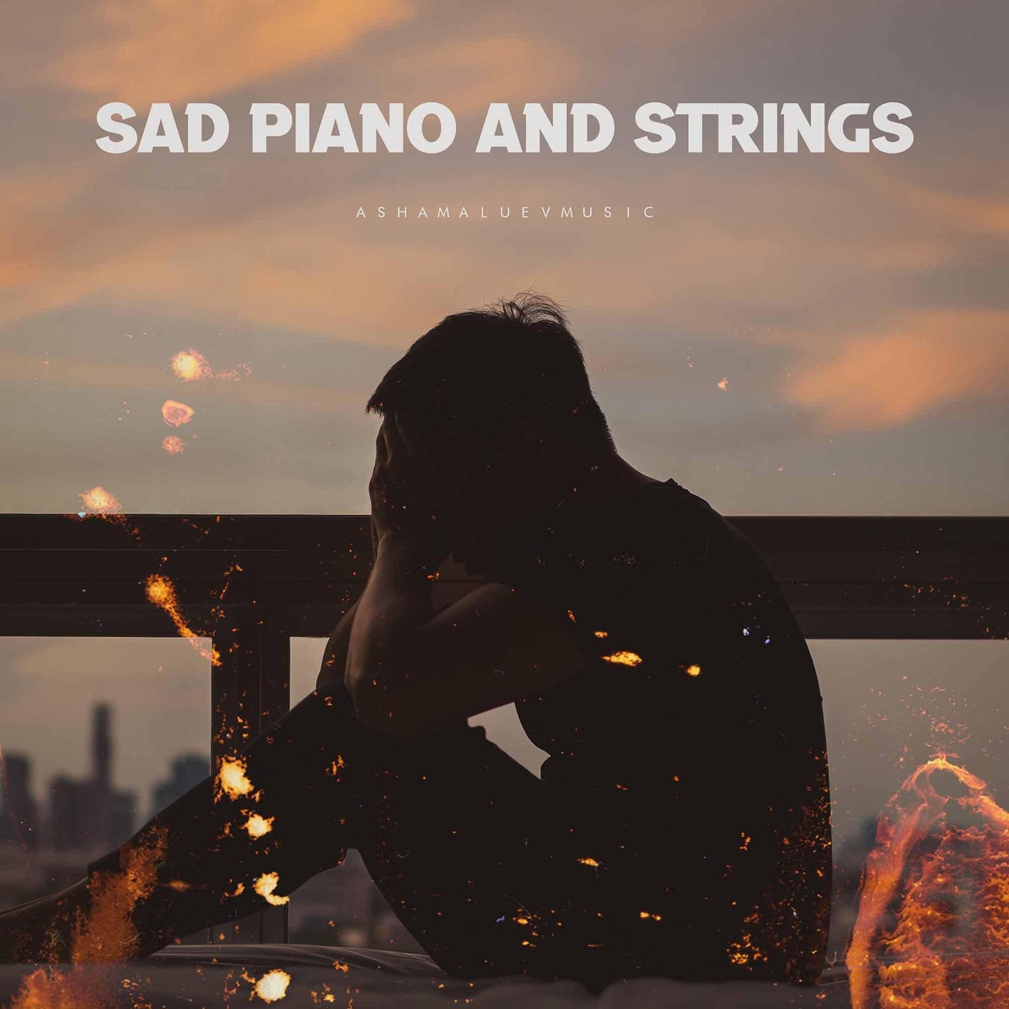 Cover track 'Sad Piano and Strings' by AShamaluevMusic. This background music is available for licensing and can be used in various creative projects.