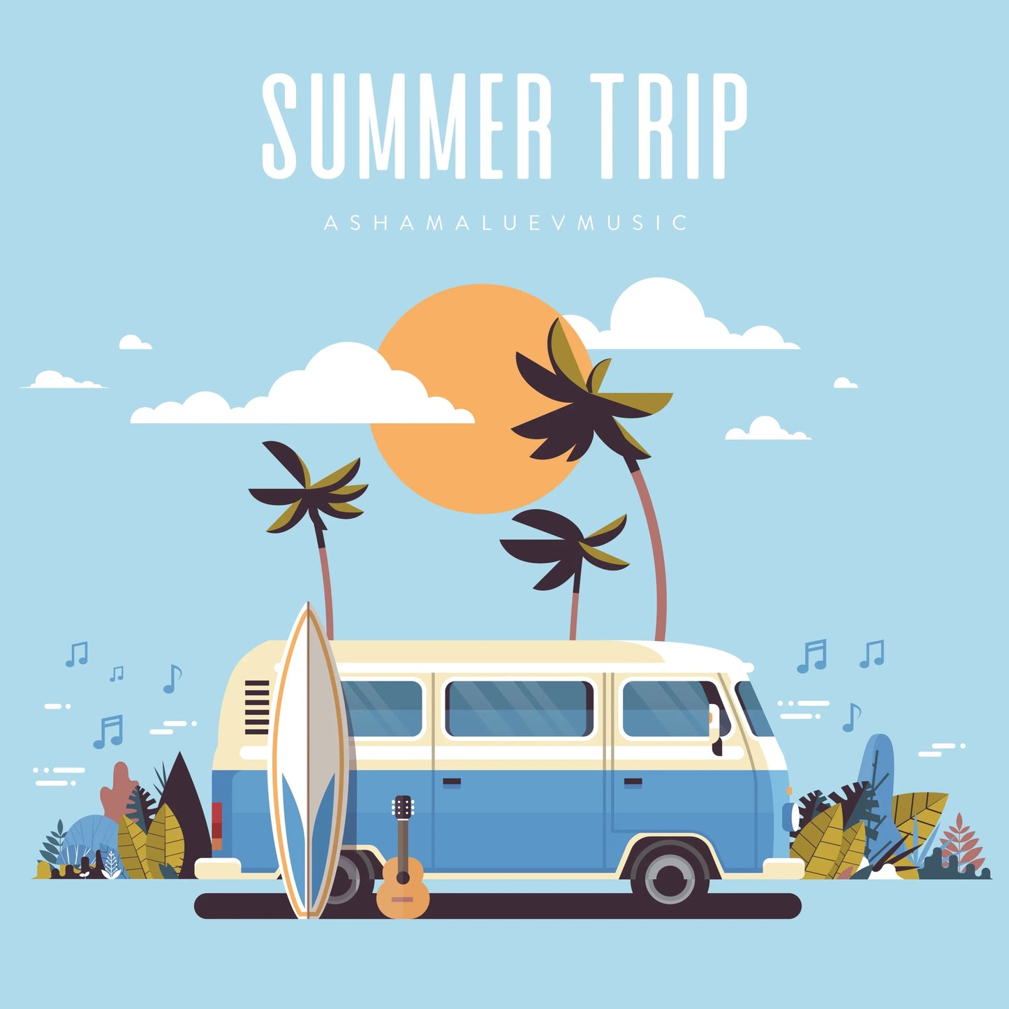 Cover track 'Summer Trip' by AShamaluevMusic. This background music is available for licensing and can be used in various creative projects.