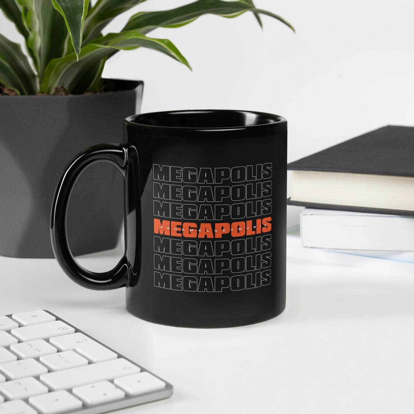 Megapolis Black Mug