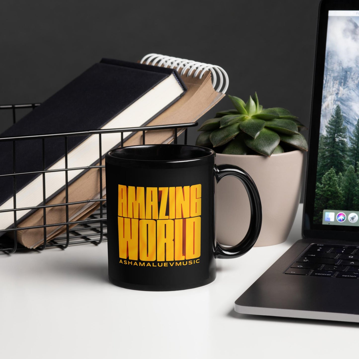 Amazing World Black Mug III