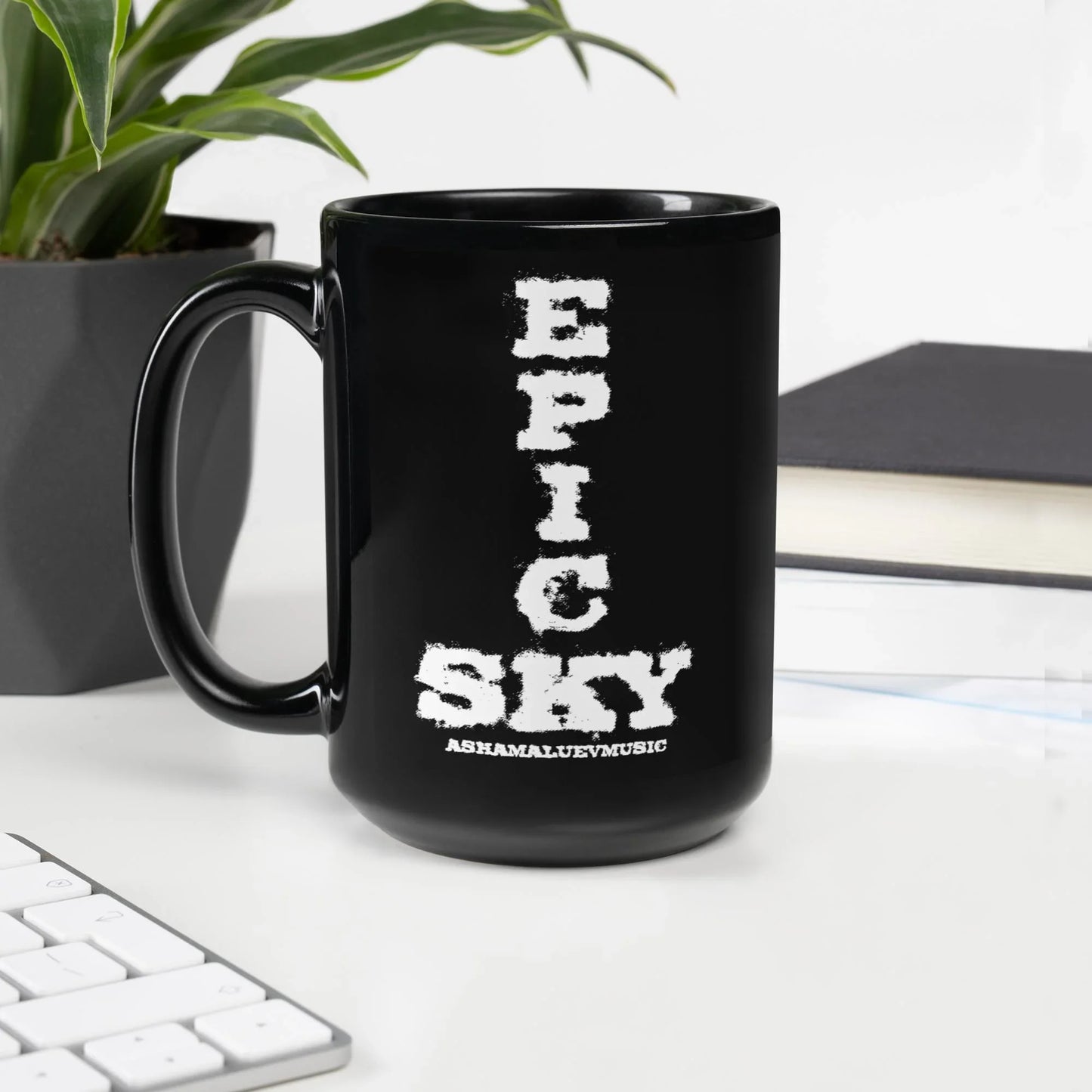 Black Mug 'Epic Sky'