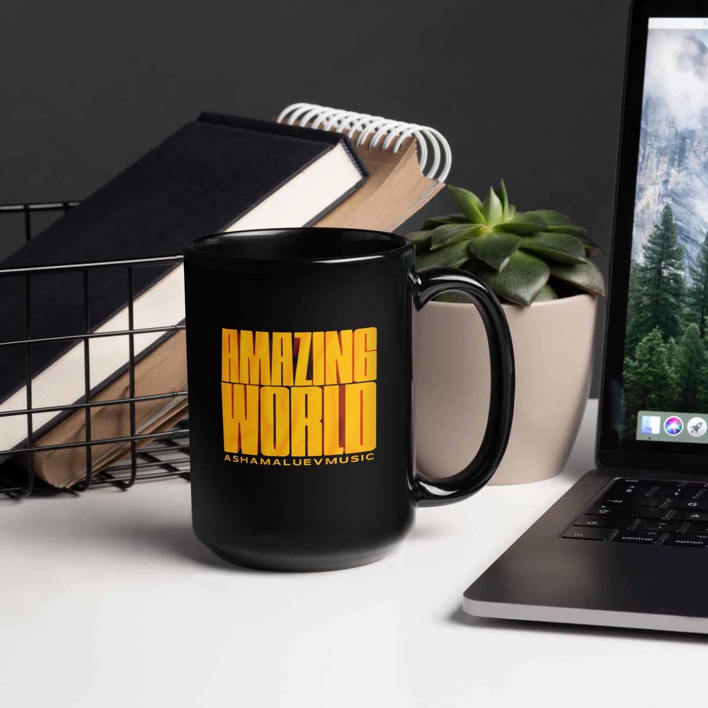 Amazing World Black Mug III