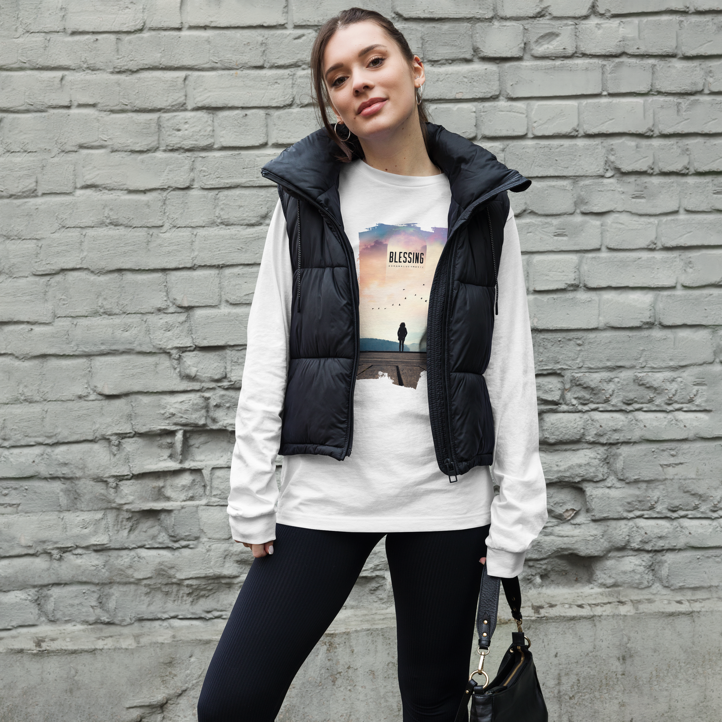 long sleeve t-shirt blessing ashamaluevmusic cover art white women