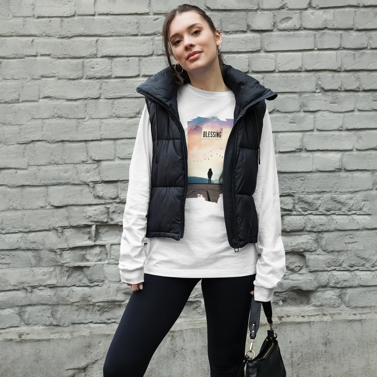 long sleeve t-shirt blessing ashamaluevmusic cover art white women