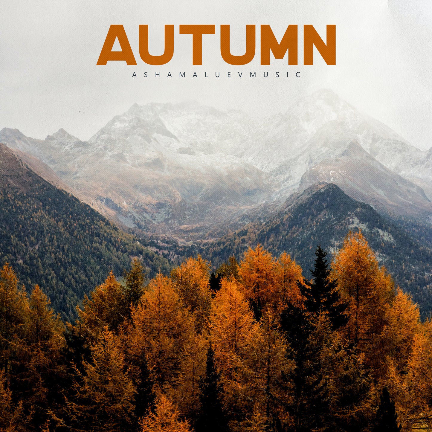 Cover art of the music track 'Autumn' by AShamaluevMusic, which shows the mountain landscape with autumn trees.