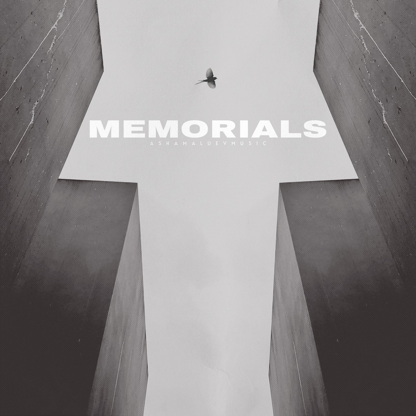 Cover art of the music track 'Memorials' by AShamaluevMusic, which shows the minimalist design.
