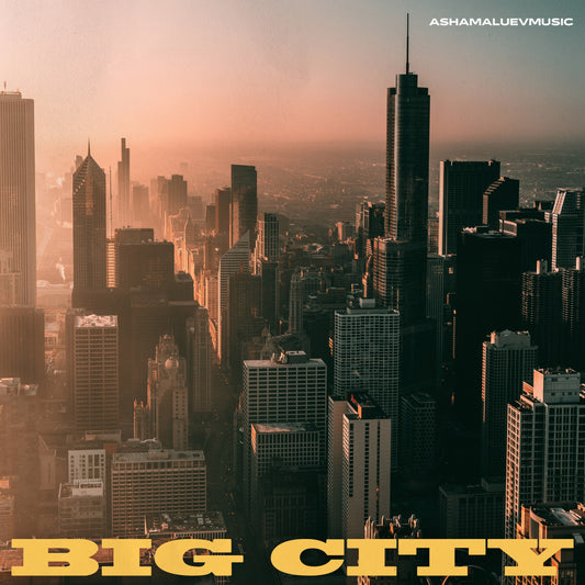 Cover art of the music track 'Big City' by AShamaluevMusic, which shows the city skyline.