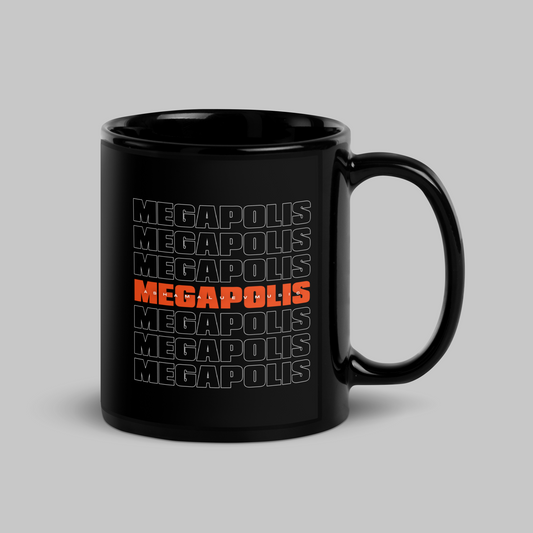 Megapolis Black Mug